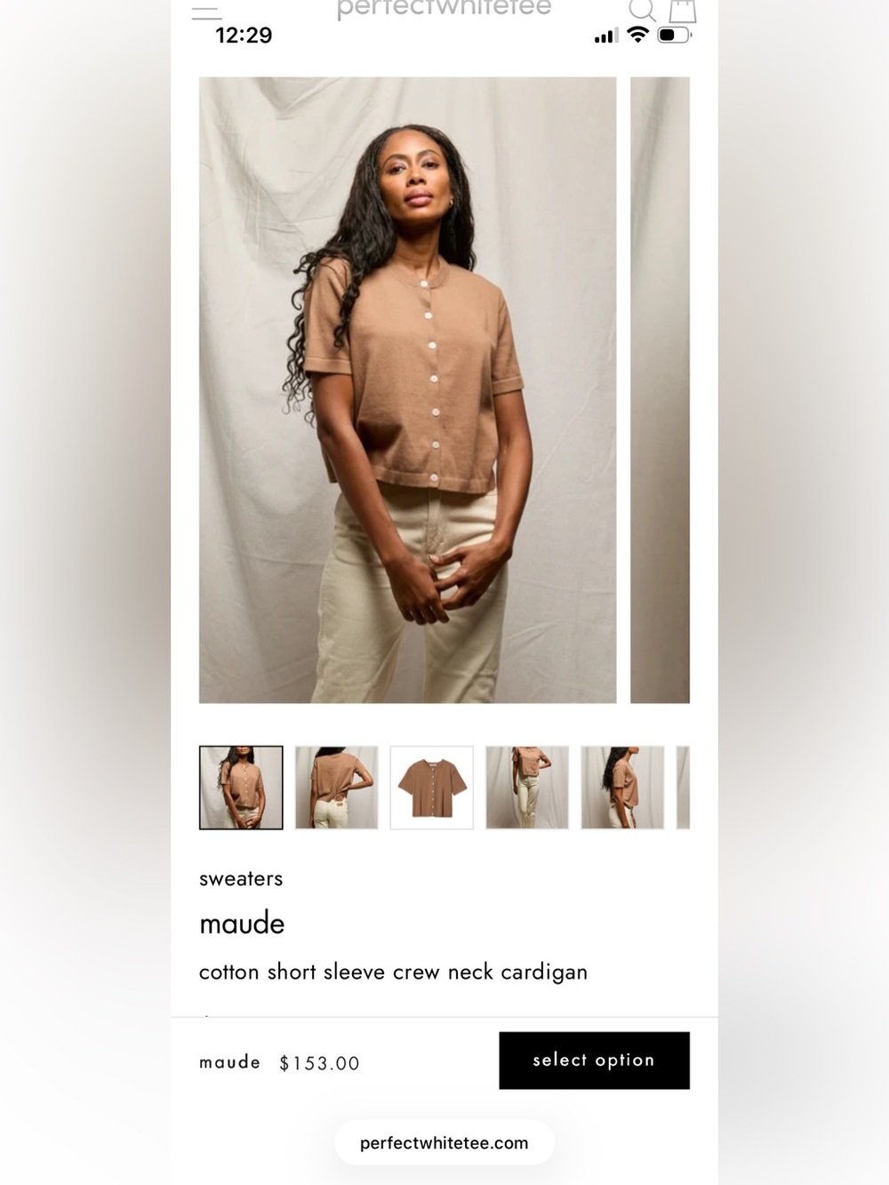 NWOT Perfectwhitetee Maude Cardigan